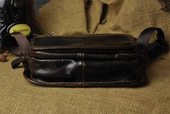 Vintage Leather Fanny Pack Mens Waist Bag Hip Pack Belt Bag for Men - imessengerbags