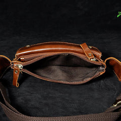 Vintage Leather Fanny Pack Mens Waist Bag Hip Pack Belt Bag for Men - imessengerbags