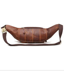 Vintage Leather Fanny Pack Mens Waist Bag Hip Pack Belt Bag for Men