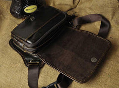 Vintage Leather Fanny Pack Mens Waist Bag Hip Pack Belt Bag for Men - imessengerbags