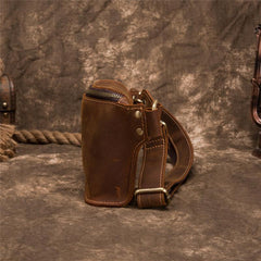 Vintage Leather Fanny Pack Mens Waist Bag Hip Pack Belt Bag for Men - imessengerbags