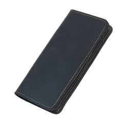 Vintage Coffee Mens Leather Long Wallet Bifold Long Wallets for Men - imessengerbags