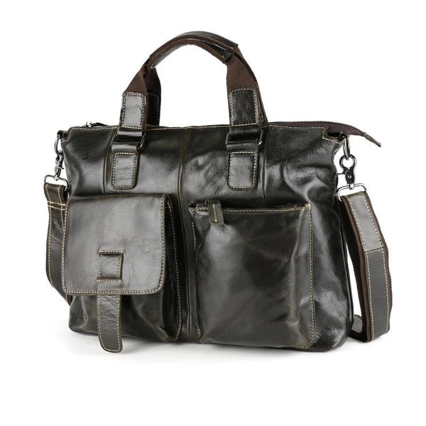 Vintage Leather Mens Briefcase Business Briefcase Cool Work Briefcase For Men - imessengerbags