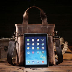 Vintage Leather Mens Handbag Briefcases Shoulder Bag Work Briefcase For Men - imessengerbags