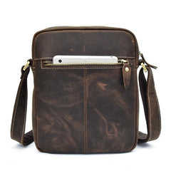 Vintage Leather Mens Cool Messenger Bags Shoulder Bags CrossBody Bags For Men