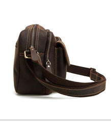 Vintage Cool Leather Mens Messenger Bags Shoulder Bag Cool CrossBody Bags For Men - imessengerbags