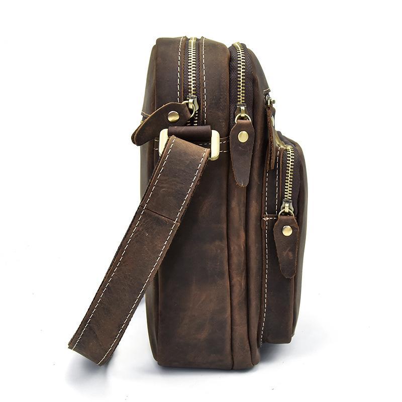 Cool Leather Coffee Mens Messenger Bags Vintage Shoulder Bags for Men –  imessengerbags