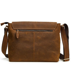 Vintage Leather Mens Cool Messenger Bag Shoulder Bag Cool CrossBody Bag For Men