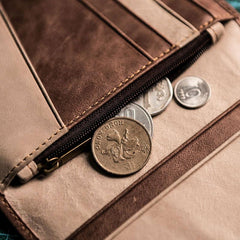 Vintage Leather Men Small Slim Travel Wallet Passport Wallet for Men - imessengerbags