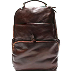 Vintage Leather Mens Backpack Travel Backpack School Backpacks for men