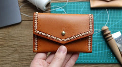 Vintage Leather Mens Card Wallet Change Wallet Coin Wallet Front Pocket Wallet for Men
