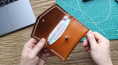 Vintage Leather Mens Card Wallet Change Wallet Coin Wallet Front Pocket Wallet for Men