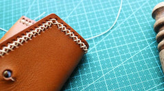Vintage Leather Mens Card Wallet Change Wallet Coin Wallet Front Pocket Wallet for Men