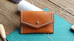 Vintage Leather Mens Card Wallet Change Wallet Coin Wallet Front Pocket Wallet for Men