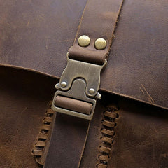 Vintage Leather Mens Cool Backpack Large Travel Bag Hiking Bag for men