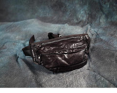 Vintage Leather Mens Fanny Pack Waist Bag Hip Pack Belt Bag Bumbag for Men