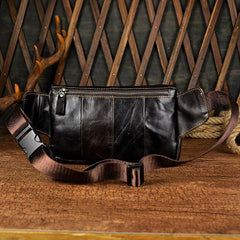 Vintage Leather Mens Fanny Pack Waist Bag Hip Pack Belt Bag Bumbag for Men