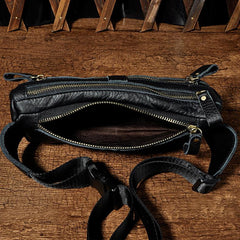 Vintage Leather Mens Fanny Pack Waist Bag Hip Pack Belt Bag Bumbag for Men