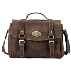 Vintage Leather Mens Handbag Briefcase Messenger Bag for men