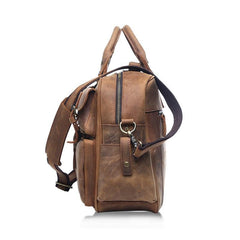 Vintage Leather Mens Large Handbag Weekender Bag Travel Bag