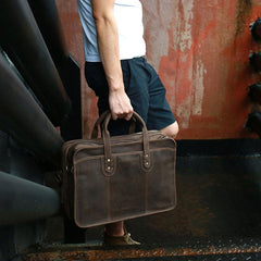 Vintage Leather Mens Large Travel Bags Handbags Shoulder Bags for men