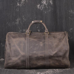 Vintage Leather Mens Large Weekender Bag Travel Bag Duffle Bag