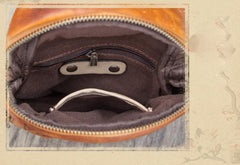 Vintage Leather Mens Sling Bag Crossbody Bag Chest Bag for men - imessengerbags