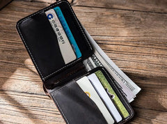 Vintage Leather Mens Small Wallet Bifold Wallet for Men - imessengerbags
