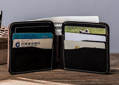 Vintage Leather Mens Small Wallet Bifold Wallet for Men - imessengerbags