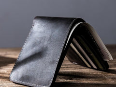 Vintage Leather Mens Small Wallet Bifold Wallet for Men - imessengerbags