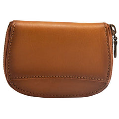 Vintage Leather Mens Small Wallet Zipper Card Coin Wallet for Men - imessengerbags
