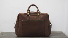 Vintage Leather Mens Travel Bag Cool Overnight Bag Work Handbag Business Bag for Men