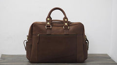 Vintage Leather Mens Travel Bag Cool Overnight Bag Work Handbag Business Bag for Men