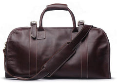 Vintage Cool Leather Mens Weekender Bag Travel Bag Cool Duffle Bag for Men