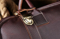 Vintage Cool Leather Mens Weekender Bag Travel Bag Cool Duffle Bag for Men - imessengerbags