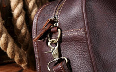 Vintage Cool Leather Mens Weekender Bag Travel Bag Cool Duffle Bag for Men - imessengerbags
