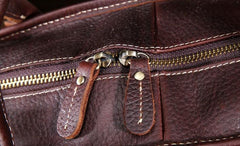 Vintage Cool Leather Mens Weekender Bag Travel Bag Cool Duffle Bag for Men - imessengerbags