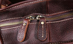 Vintage Cool Leather Mens Weekender Bag Travel Bag Cool Duffle Bag for Men