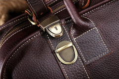 Vintage Cool Leather Mens Weekender Bag Travel Bag Cool Duffle Bag for Men - imessengerbags