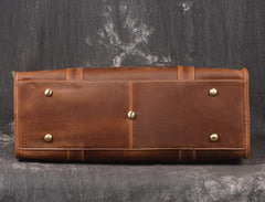 Vintage Cool Leather Mens Weekender Bag Travel Bag Cool Duffle Bag for Men