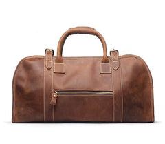 Vintage Cool Leather Mens Weekender Bag Travel Bag Cool Duffle Bag for Men