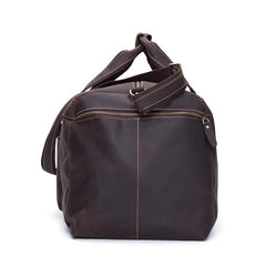 Vintage Leather Mens Weekender Bag Travel Bags Cool Duffle Bag for Men