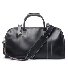 Vintage Cool Leather Mens Weekender Bag Travel Bag Cool Duffle Bag for Men