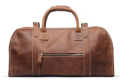 Vintage Cool Leather Mens Weekender Bag Travel Bag Cool Duffle Bag for Men