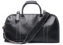 Vintage Cool Leather Mens Weekender Bag Travel Bag Cool Duffle Bag for Men