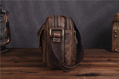 Vintage Leather Messenger Bag Shoulder Bag CrossBody Bag For Men - imessengerbags