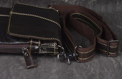 Vintage Leather Small Messenger Bag Shoulder Bag For Men