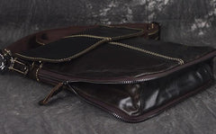 Vintage Leather Small Messenger Bag Shoulder Bag For Men