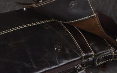 Vintage Leather Small Messenger Bag Shoulder Bag For Men