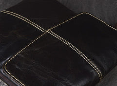 Vintage Leather Small Messenger Bag Shoulder Bag For Men